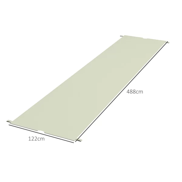 Pergola Gazebo Cover 3x3 m in Polyester with Pockets and Straps, 488x122 cm, Khaki color - Image 3