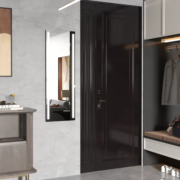 Rectangular Wall Mirror with Adjustable LED Lights and Touch Switch, 40x120cm - Image 2