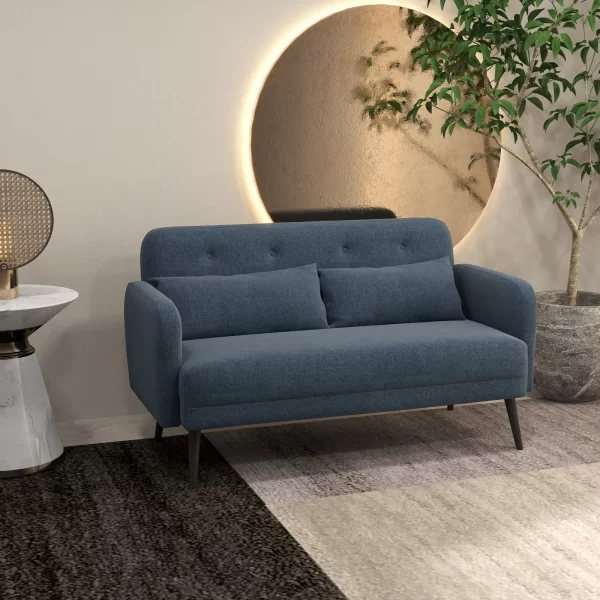 OCEANO | Dark Blue 2 Seater Sofa 135x74x82cm - Image 2