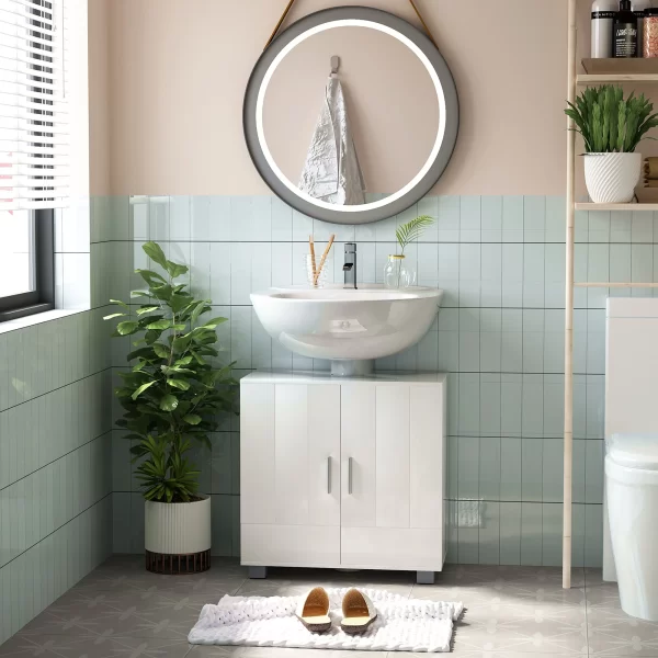 White Bathroom Sink Vanity | 60x30x60cm - Image 2