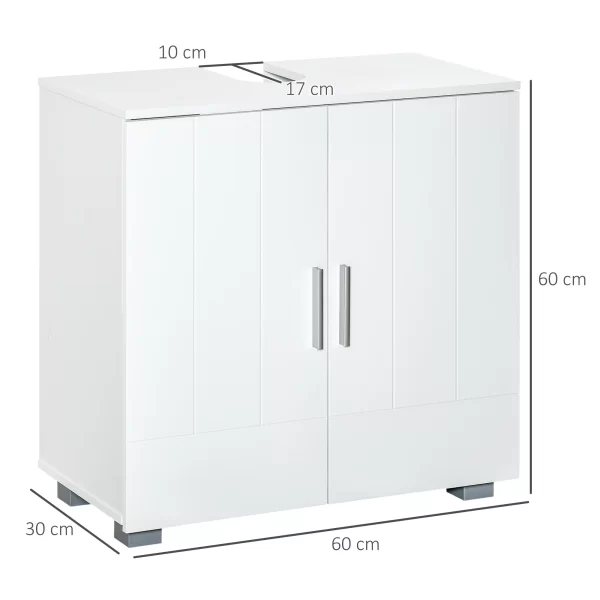 White Bathroom Sink Vanity | 60x30x60cm - Image 3