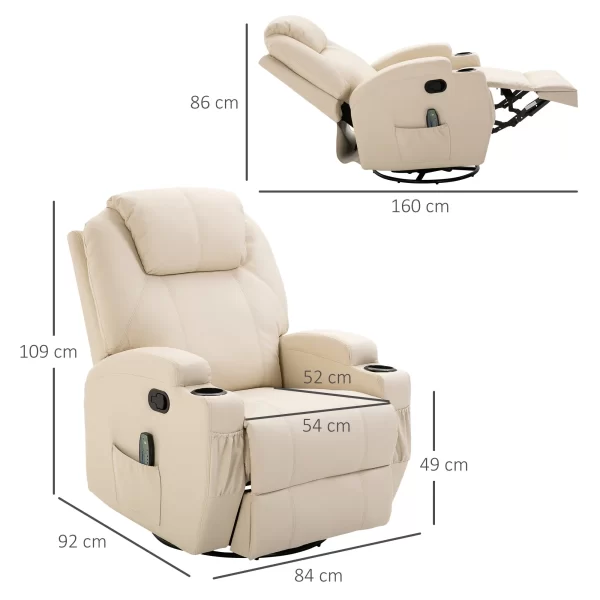 Campaign Relax Massate with 8 points, 5 mode and 2 intensity - Cream - Image 3