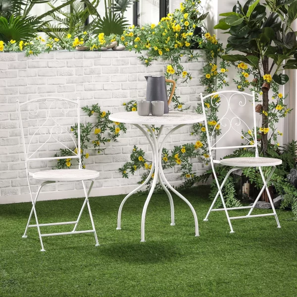 BIANCO | 3Pcs Garden Table and Chairs Set - Image 2