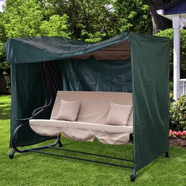 Green Cover for Rocking Chairs | Waterproof and Resistant UV rays | Oxford fabric covered in PVC | 205x124x164cm - Image 2