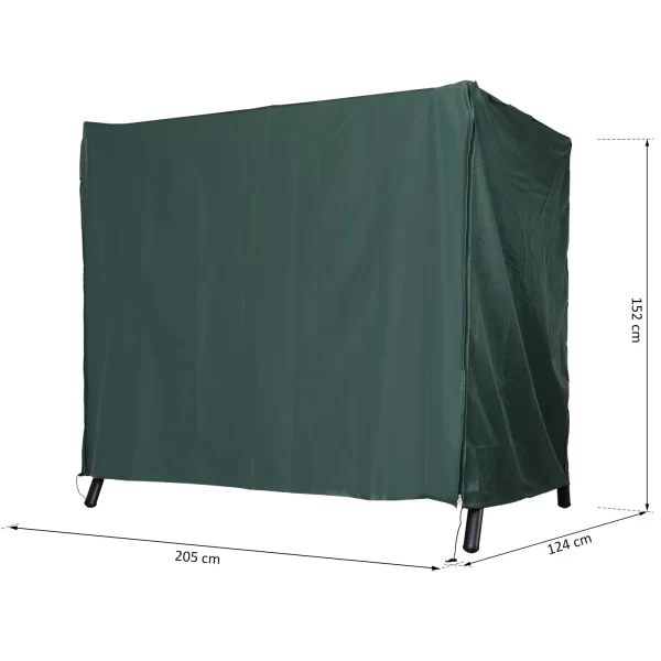 Green Cover for Rocking Chairs | Waterproof and Resistant UV rays | Oxford fabric covered in PVC | 205x124x164cm - Image 3