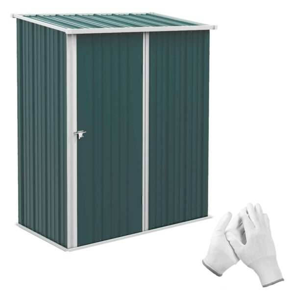 Outsunny Steel Garden Shed with Latch, 161.5 x 94.5 x 196 cm, Green