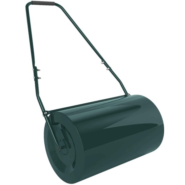 Outsunny 63L Lawn Roller with Scraper Blade, Metal, 123x58x40 cm, Dark Green