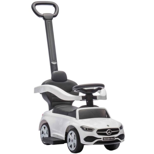 AIYAPLAY Ride-On Car for Children 1-3 Years Old Convertible into Stroller with Mercedes License, 91x40x83 cm, White