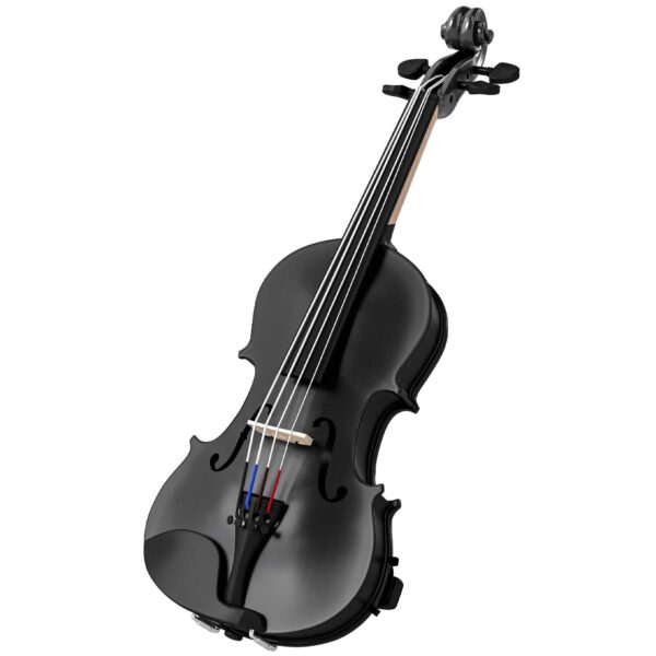 HOMCOM 4/4 Spruce and Maple Violin with Case, Bow, Shoulder Rest and Rosin, Black