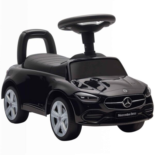 AIYAPLAY Mercedes Benz Licensed Ride-On Toy Car with Horn and Storage Space, 65x28x39 cm, Black