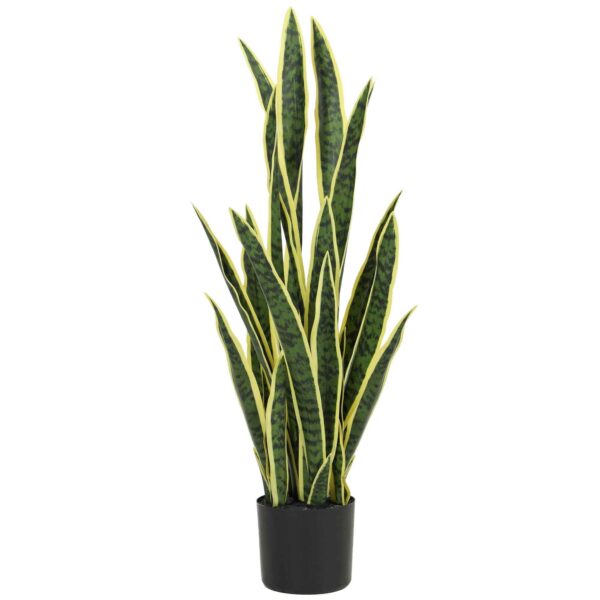 Outsunny Artificial Sanseveria in a Pot for Indoor and Outdoor Use with 21 Mouldable Leaves, Ø20x90 cm