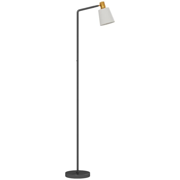 HOMCOM LED Floor Lamp with 350° Swivel Head, 3000K/4000K/6500K Color Temperature Adjustment, Black
