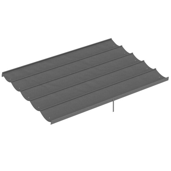 Outsunny Replacement Canopy for 4x3m Gazebo with 10 Drainage Holes, Light Grey