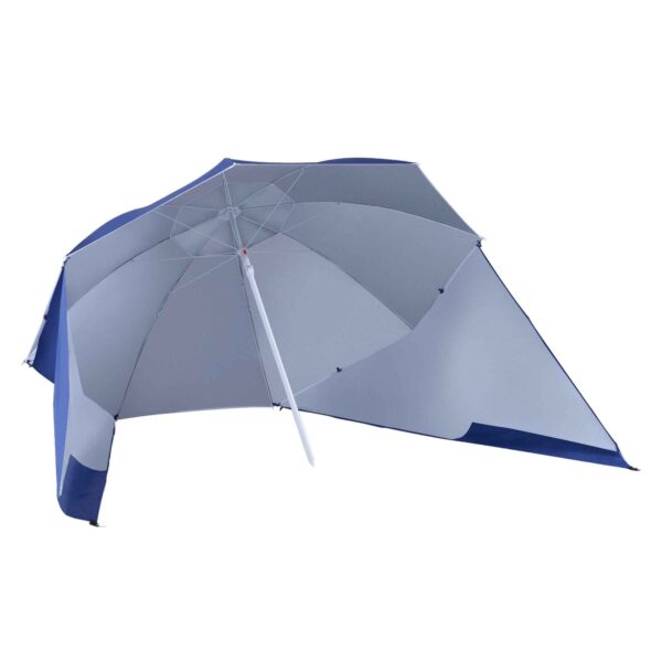 Outsunny 2-in-1 Parasol Tent with UV 50 Protection, Polyester and Iron, 2x2.2 m, Blue