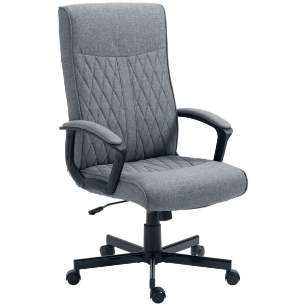 Swivel Office Chair with Rocking Function and Adjustable Height, 65x72x102-112.5cm, Grey