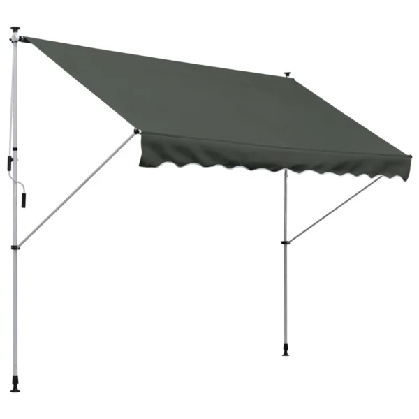 Outsunny 3x1.5m Awning with Crank Arms, Telescopic Metal Structure and Polyester Sunshade