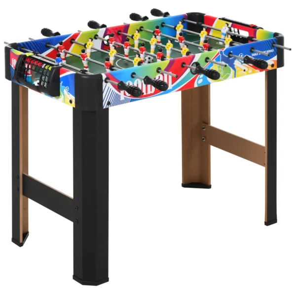 Table Football with 2 Scoreboards, Made of Wood, Stainless Steel and Plastic, 86.5x43.5x63 cm, Multicolored