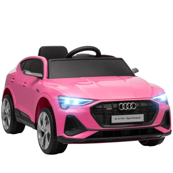 12V Electric Ride-On Toy Car with Remote Control, 3-8km/h Speed, Lights and Music, Ages 3-5 Years, Pink
