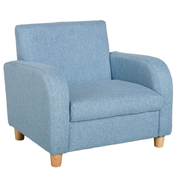 Children's Fabric Armchair for Kids' Bedroom with Padded Seat, Max. 65 kg, 49 x 45 x 44 cm, Blue