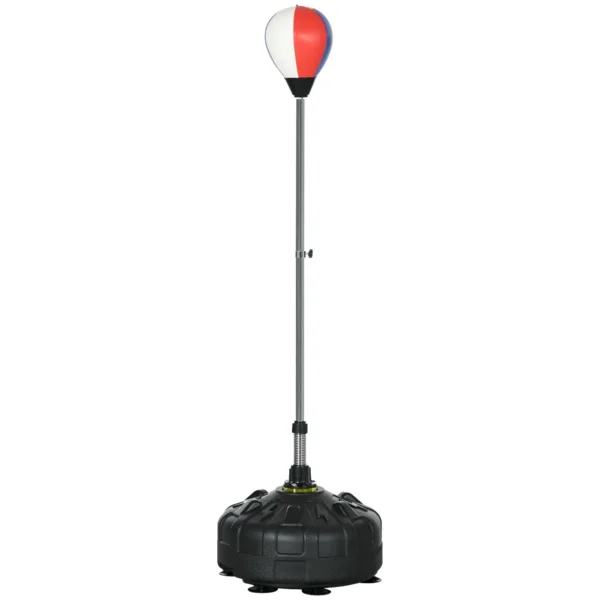Floor Punching Ball with Fillable Base and Suction Cups, Adjustable Height from 147-165 cm, Black