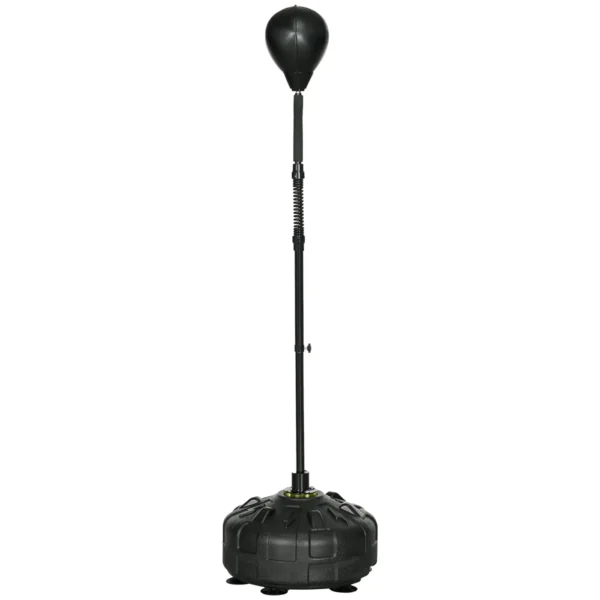 Floor Punching Ball with Fillable Base and Suction Cups, Adjustable Height from 145-180 cm, Black