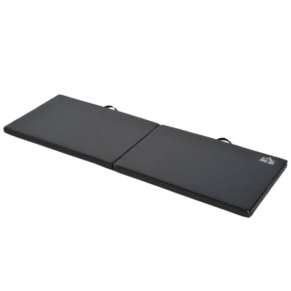 Foldable Gymnastics Mat, 5cm Thick and Non-Slip Fitness Mat, 180x60x5cm, Black