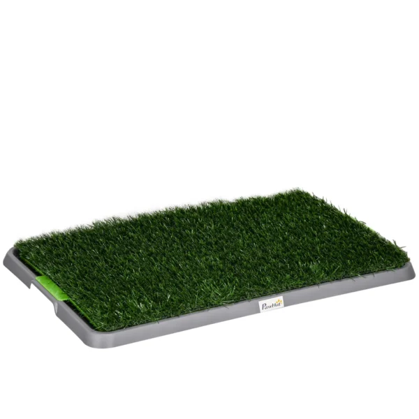 Dog Toilet with Synthetic Grass, Replacement Grass and Bottom Tray for Indoor and Outdoor Use, 67x41x3.5 cm