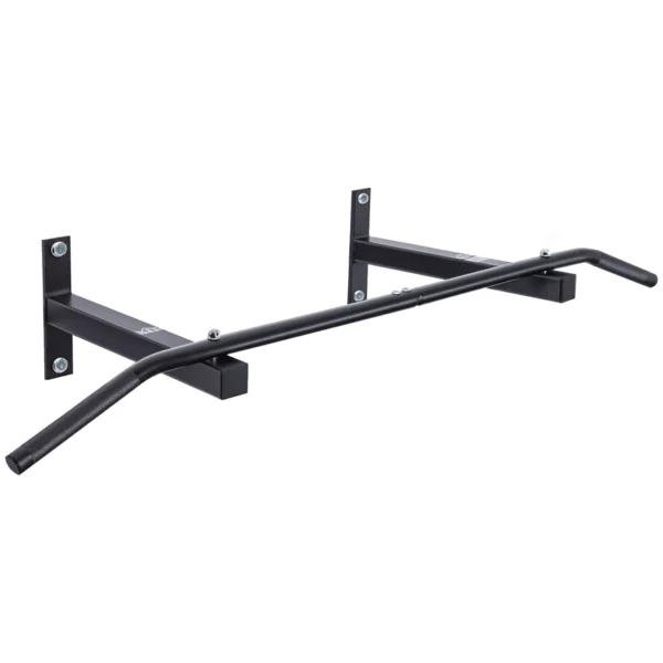 Professional Wall-Mounted Pull-Up Bar with Steel Frame, 113 x 41 x 20cm, Black