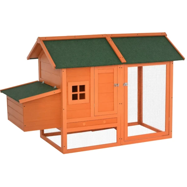Prefabricated Wooden Chicken Coop with Nesting Box and Removable Tray