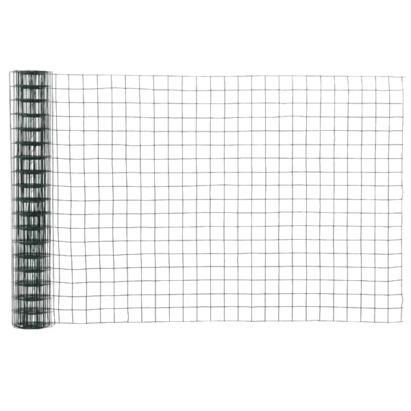 PVC Coated Garden Wire Mesh for Outdoor Fencing, 500x91cm, Green