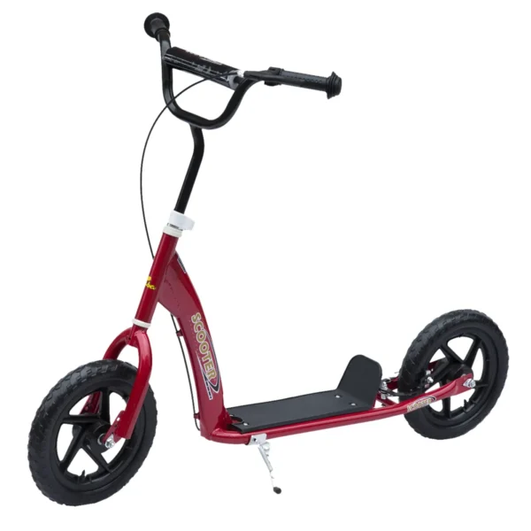 Kids Scooter for 5-12 Years Old with Rear Brake and Adjustable Handlebar, 120x52x80-88 cm, Red