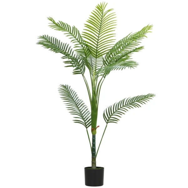 150cm Tall Indoor Artificial Areca Palm Plant with Pot, Home and Office Decoration, Green
