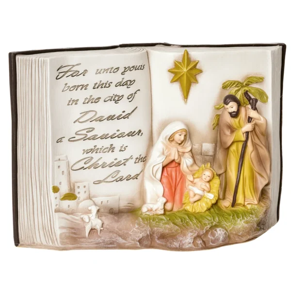 Christmas Nativity Scene, 3D Resin Figurines, 21.5x9.5x14cm