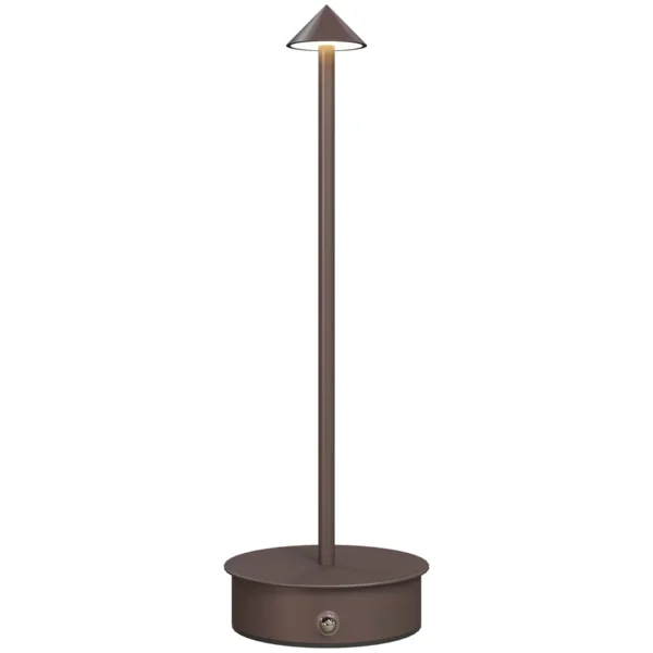 USB Rechargeable Touch Table Lamp, Adjustable 3000K/4500K/6500K, 4-8 Hour Battery Life, Coffee