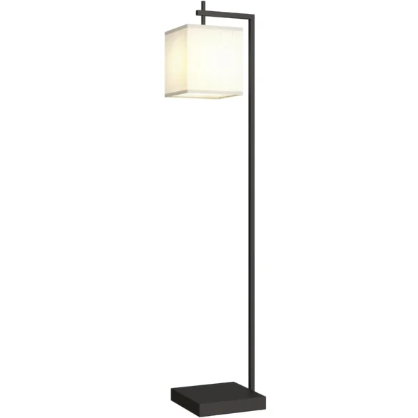 Floor Lamp with 10 Brightness Levels and Adjustable Color Temperature, Remote Control and 9W Bulb, Black