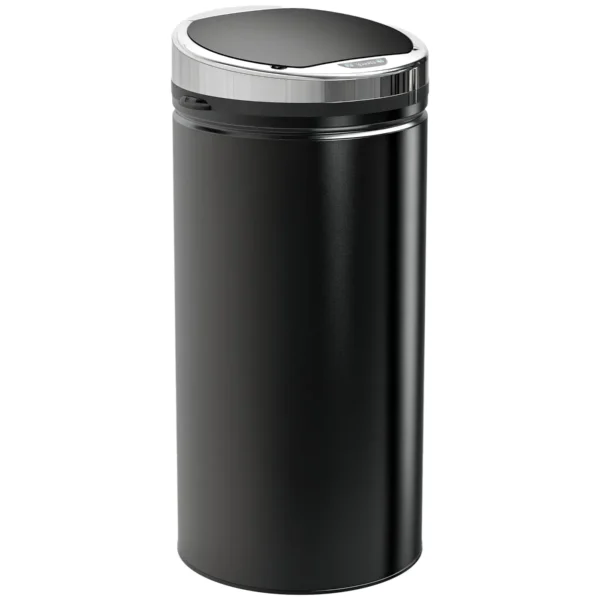 42L Automatic Trash Can with Infrared Sensor in Steel and Plastic, 30.5x30.5x68 cm