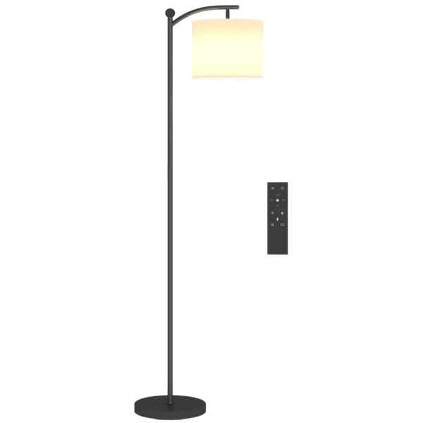Dimmable LED Floor Lamp with Remote Control, 11 Temperatures and 11 Brightness, 60 Minute Timer, Black