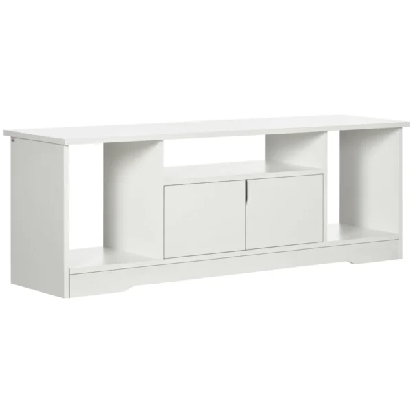 TV Cabinet up to 42" with Cabinet and Open Wooden Shelves, 120x30x41cm
