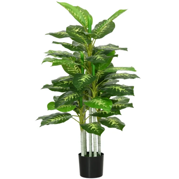 Decorative Artificial Plant 120 cm Tall with Black Pot for Indoor and Outdoor