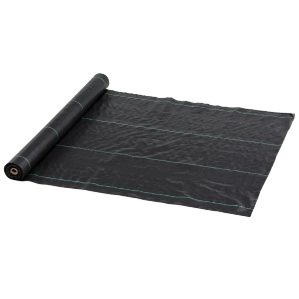 100x1m Breathable and Anti-UV Polypropylene Black Mulch Sheet