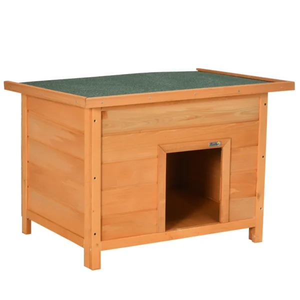 Waterproof Outdoor Dog Kennel Made of Fir Wood, 82 x 58 x 58cm