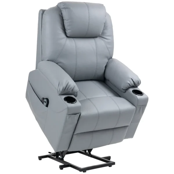 Lift Chair Reclining up to 135° with 8 Massage Points, Remote Control and Footrest, 88x99x106 cm, Grey