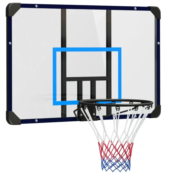 SPORTNOW Wall Basketball Hoop with Unbreakable Backboard and Steel Rim, 113x61x73 cm