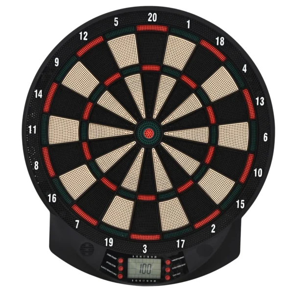 Electronic PP Dartboard with 6 Darts and Scoreboard, 44x39. 5x 2.2cm, Black