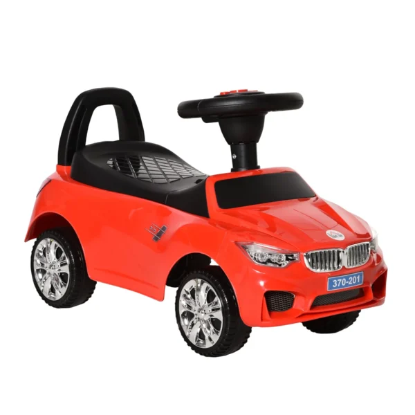 Kids Ride-On Toy Car with Steering Wheel, Headlights and Music, Age 18-36 Months, Red