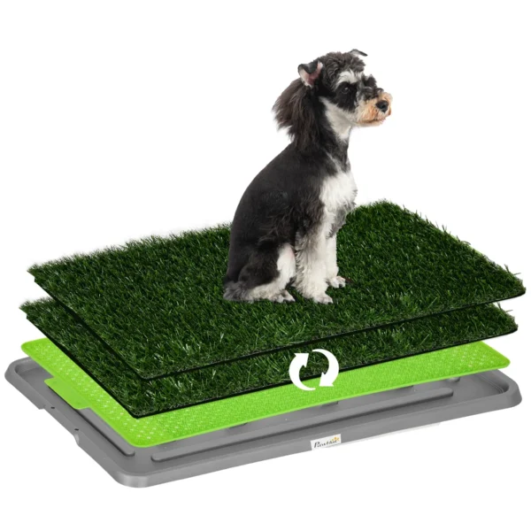 Dog Toilet with Fake Grass, Replacement Grass and Bottom Tray, 67x41cm