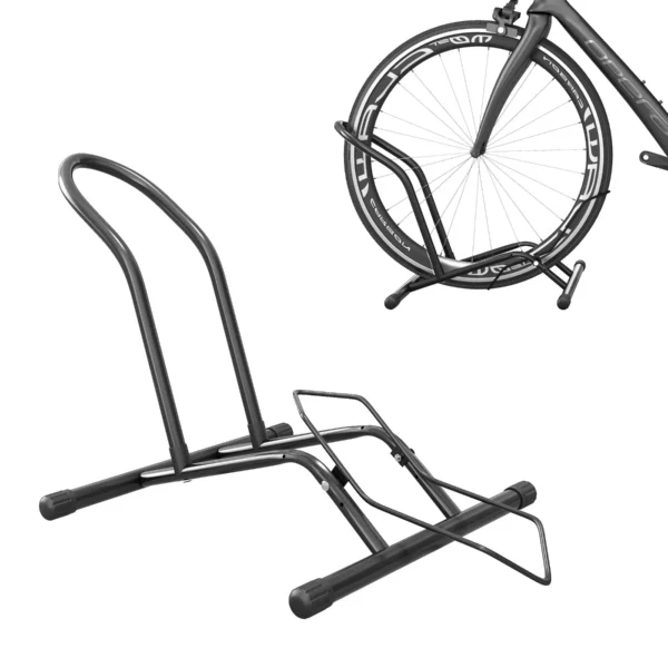 SPORTNOW Bike Rack for Tires < 8.5 cm in Steel, 59x41x38 cm, Black