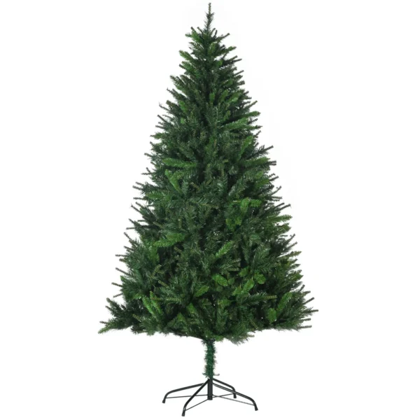 CHRISTMAS TREE -  Artificial Christmas Tree 180cm with 786 Branches, 2 Sections and Metal Base, Green