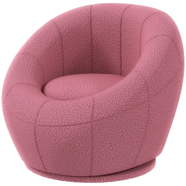 Mini Modern Plush Chair with Thick Padding, 60x56x48cm, Pink