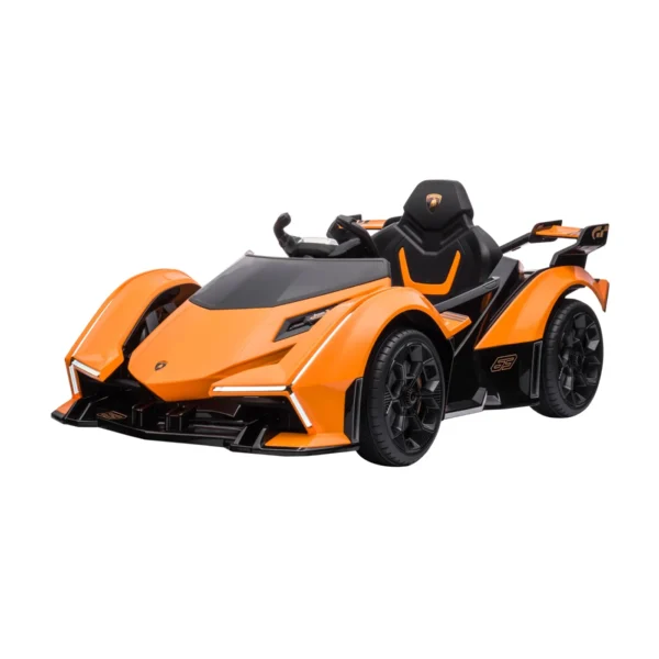 Lamborghini Children's Electric Car with Remote Control, LED Headlights and Music, Ages 3+ Years, Orange